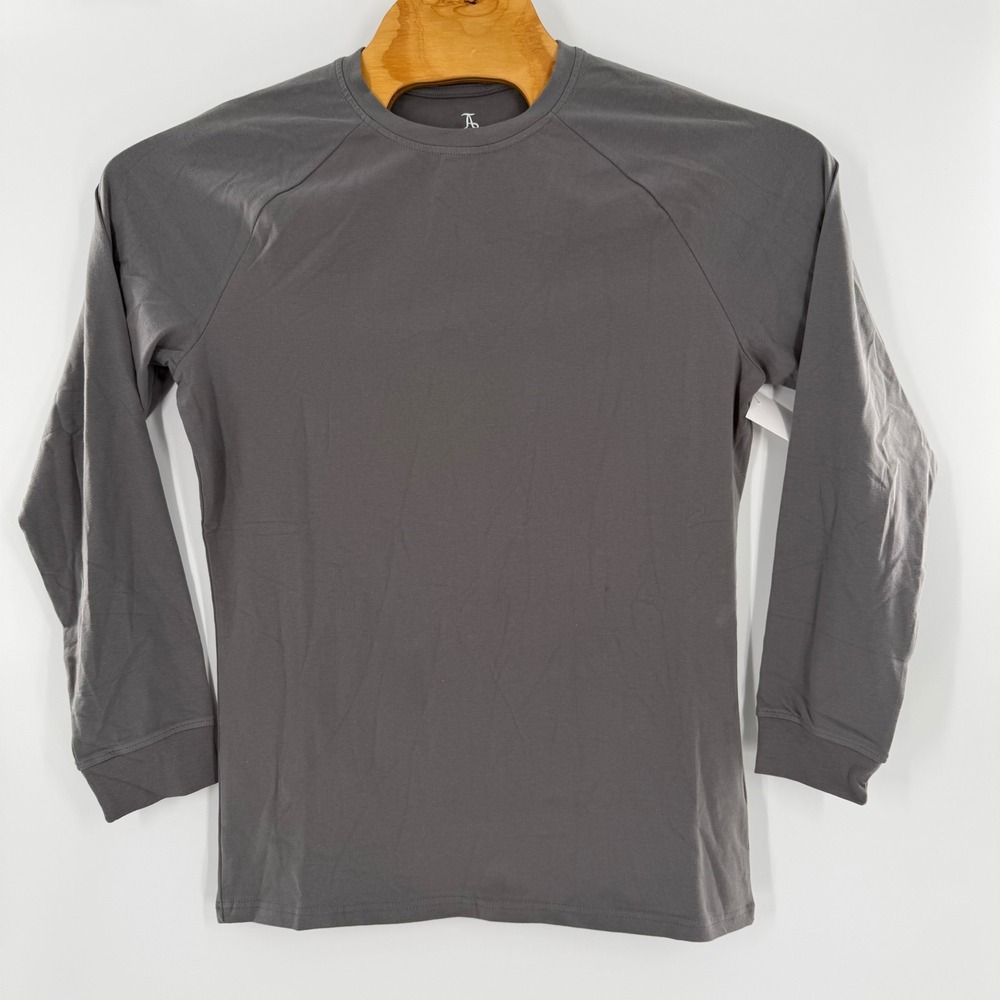 Tailored Athlete Basic LS T-Shirt Mens Large Charcoal Grey Raglan Long Sleeve